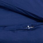 vidaXL Ensemble de housse de couette Bleu marine 135x200 cm Coton