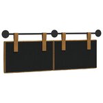 vidaXL Tête de lit suspendue Avec lumière LED Marron Velours