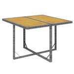 vidaXL Mobilier à dîner de jardin et coussins 5Pièces Résine tressée Gris