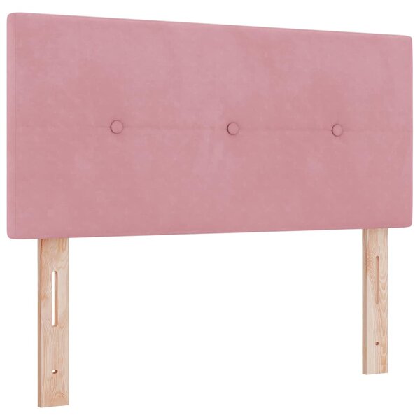 vidaXL Tête de lit avec des lumières à LED Réglable Rose 80 cm Velours