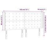 vidaXL Tête de lit avec oreilles Cappuccino 183x16x118/128 cm
