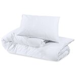 vidaXL Ensemble de housse de couette Blanc 200x200 cm Coton