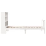 vidaXL Lit bibliothèque sans matelas blanc 90x200cm bois de pin massif