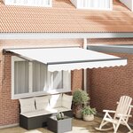 vidaXL Cadre d'auvent Blanc 350 x 250 cm Polyester avec revêtement PU