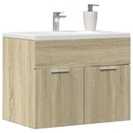 vidaXL Armoire d'évier Chêne sonoma 60x38 5x46 cm Aggloméré