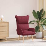vidaXL Fauteuil relaxant Rouge bordeaux 69 x 74 x 93 cm tissu