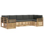 vidaXL Ensemble de canapés d'extérieur 6 Pièces Blanc et Anthracite