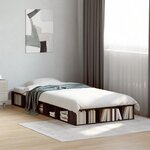vidaXL Cadre de lit sans matelas chêne marron 100x200 cm