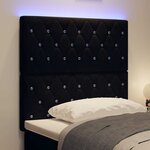 vidaXL Tête de lit LED avec des lumières à LED Noir 100 cm Polyester