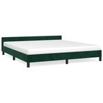 vidaXL Cadre de lit sans matelas vert foncé 180x200 cm velours