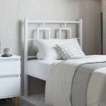 vidaXL Tête de lit de remplacement métal blanc 80 cm
