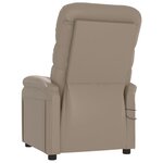 vidaXL Fauteuil de massage électrique Cappuccino Similicuir
