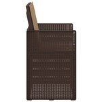vidaXL Chaises de jardin salle à manger 2 Pièces Marron et taupe PP