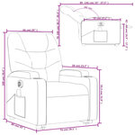 vidaXL Fauteuil inclinable de massage électrique crème similicuir
