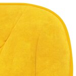 vidaXL Chaise pivotante de bureau Jaune Velours