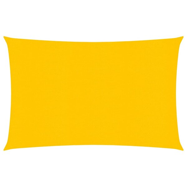 vidaXL Voile d'ombrage 160 g/m² rectangulaire jaune 2x3 5 m PEHD