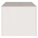 vidaXL Table basse Drammen Blanc 99 x 55 x 45 cm Bois massif en pin