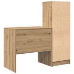 vidaXL Bureau avec rangement 2 Pièces chêne artisanal 80 x 50 x 76 cm