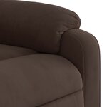 vidaXL Fauteuil inclinable électrique marron tissu microfibre