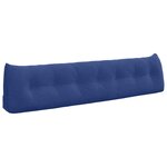 vidaXL Coussin de Dos Bleu police 200 x 24 x 50 cm Velours