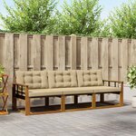 vidaXL Ensemble de canapés d'extérieur 3 Pièces Naturel et Beige