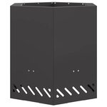 vidaXL Bol de feu sans fumée Noir 48 x 48 x 51 cm Acier patiné