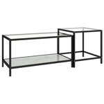 Vidaxl tables à thé 2 pièces verre trempé blanc