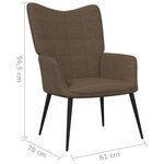 Vidaxl chaise de relaxation marron tissu