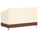 vidaXL Housse de banc 3 places beige 159x84x56/81 cm oxford 600D