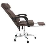 Fauteuil de massage inclinable de bureau informatique étude similicuir brun 02_0025411