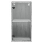 vidaXL Armoire murale avec portes en verre sonoma gris 35x37x68 5 cm