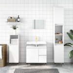 vidaXL Armoire de salle de bain blanc brillant 65x33x60 cm