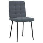 vidaXL Chaises à manger lot de 4 Gris foncé Velours