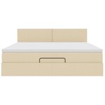 VidaXL Cadre de lit ottoman avec matelas crème 160x200 cm tissu