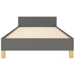 vidaXL Cadre de lit sans matelas gris foncé 80x200 cm tissu