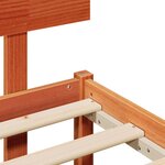 vidaXL Cadre de lit avec tête de lit Marron Ciré 140x200 cm Bois massif de pin