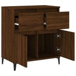 vidaXL Buffet Chêne marron 60x35x70 cm Bois d'ingénierie