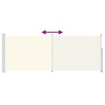 vidaXL Auvent latéral rétractable de patio 180x500 cm Crème