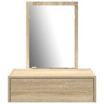 vidaXL Table de Maquillage Murale Chêne de Sonoma 60x40x70 cm