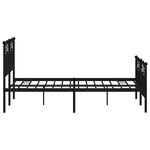 vidaXL Cadre de lit métal sans matelas avec pied de lit noir 120x200cm