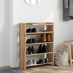 vidaXL Étagère à chaussures chêne artisanal bois d'ingénierie