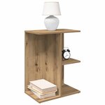 vidaXL Table de chevet chêne artisanal 46 5x29x61 cm bois d'ingénierie