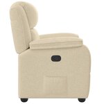 vidaXL Fauteuil inclinable Crème Tissu