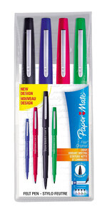 Paper Mate Flair Original - 4 feutres Assortiment de couleurs - pointe moyenne 0.7mm