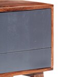 vidaXL Meuble TV gris 140x30x45 cm bois solide