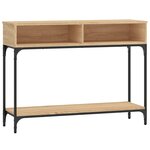 vidaXL Table console chêne sonoma 100x30 5x75 cm bois d'ingénierie