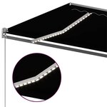 vidaXL Auvent automatique et capteur de vent/LED 450x300 cm Anthracite
