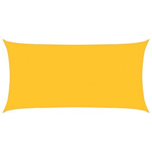 vidaXL Voile d'ombrage 160 g/m² rectangulaire jaune 2x3 5 m PEHD