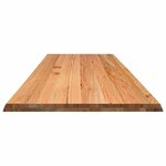 vidaXL Dessus de table marron clair bois chêne massif rectangulaire
