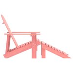 vidaXL Chaise de jardin Adirondack avec pouf bois de sapin solide rose